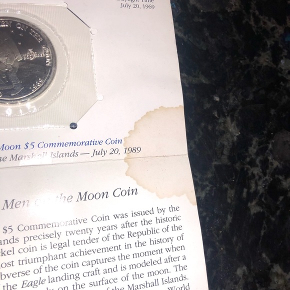 FIRST MEN ON THE MOON $5 COMMEMORATIVE COIN SILVER - Picture 10 of 11